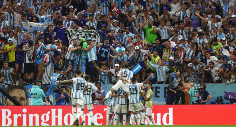 El festejo de Messi ante Países Bajos. Foto: Reuters.