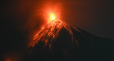 Erupción del volcán de Fuego en Guatemala. Foto: Télam