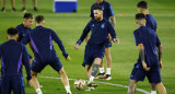 Entrenamiento de Selección Argentina en Doha. Foto: Reuters.