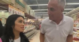 Lali y Marley en un supermercado de Qatar. Foto: captura.