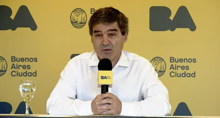 Fernán Quirós, ministro de Salud de la Ciudad de Buenos Aires, foto captura de video CABA	