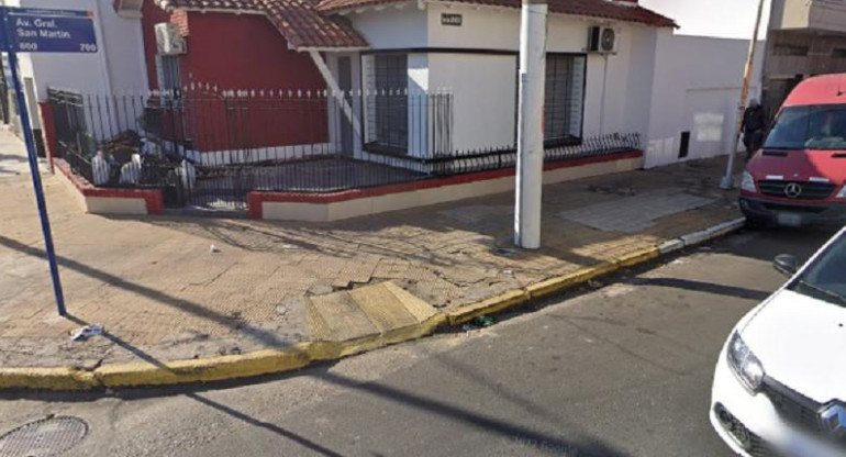 Lugar del asesinato en Ramos Mejía. Foto: Google Maps