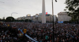 Festejos en el Obelisco. Foto: NA