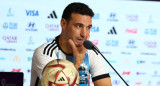 Lionel Scaloni en conferencia de prensa tras la final. Foto: Reuters.