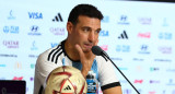 Lionel Scaloni en conferencia de prensa tras la final. Foto: Reuters.