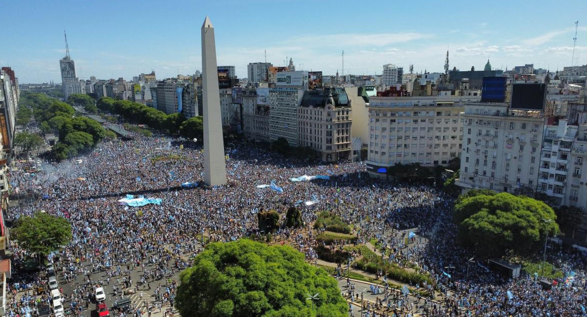 Festejos por la Selección, Obelisco, NA