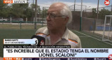 Canal 26 en Pujato, pueblo de Lionel Scaloni. Foto: Captura de video.