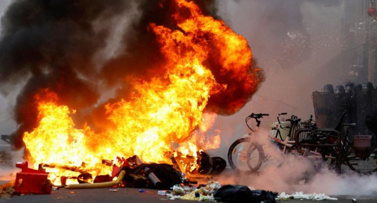 Incidentes en París. Foto: NA