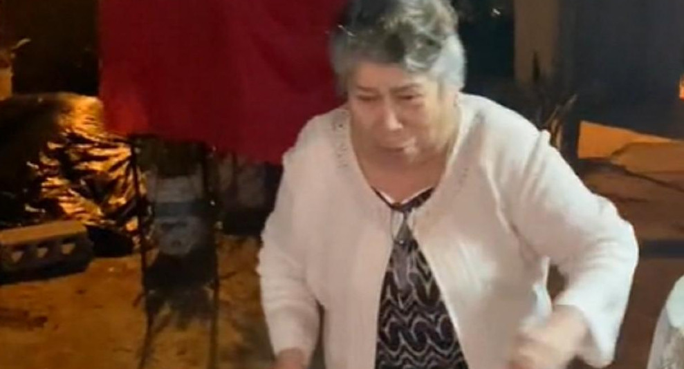 La señora que se volvió viral. Foto: captura