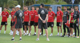 Entrenamiento de River antes de viajar a Estados Unidos. Foto: Twitter @RiverPlate.