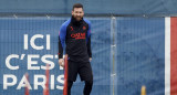 Lionel Messi en el entrenamiento del PSG. Foto: REUTERS.