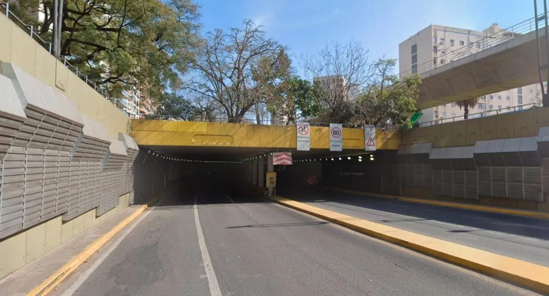 Túnel de Avenida Libertador en Belgrano. Foto: Google Maps