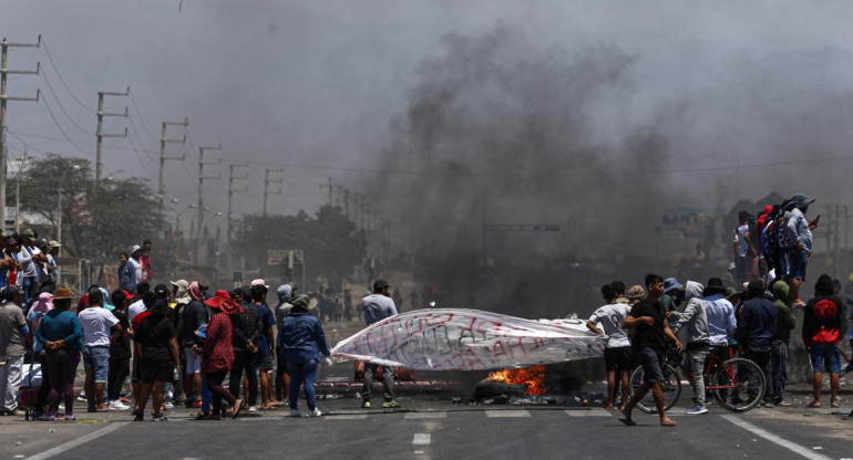 Protestas en Perú. Foto: Télam