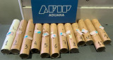 La Aduana incautó 12 rollos con cocaína en un paquete con destino a Australia. Foto: AFIP.