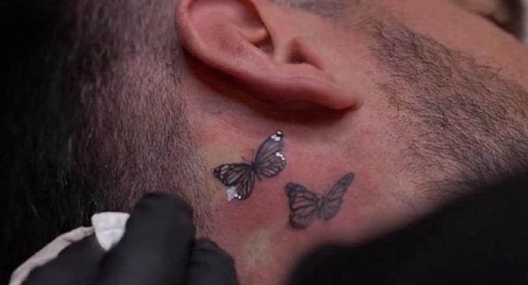 El tatuaje de Rodrigo De Paul. Foto: captura.