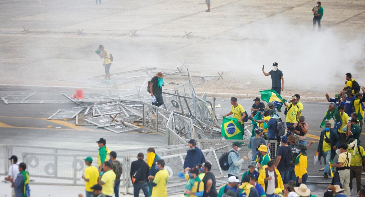 Incidentes en el Palacio de Planalto 2, Brasil. Foto: Reuters.