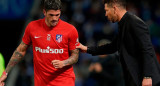 Rodrigo De Paul y Diego Simeone, Atlético de Madrid. Foto: REUTERS