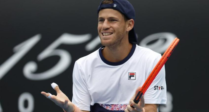 Diego Schwartzman en el Abierto de Australia. Foto: NA.