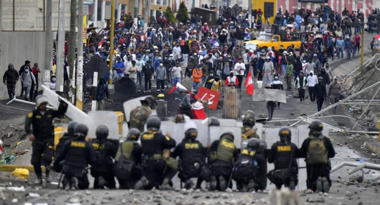 Protestas en Perú_Télam