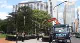 Organización del operativo de seguridad en el Sheraton. Foto: NA