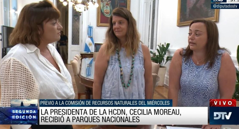 Cecilia Moreau recibió en Diputados a autoridades de Parques Nacionales