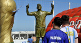 Estatua de Messi en Mar del Plata. Foto: Télam.