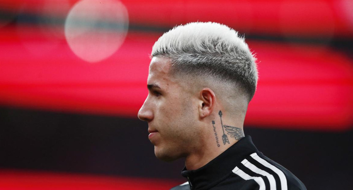 Enzo Fernández en el Benfica. Foto: REUTERS.