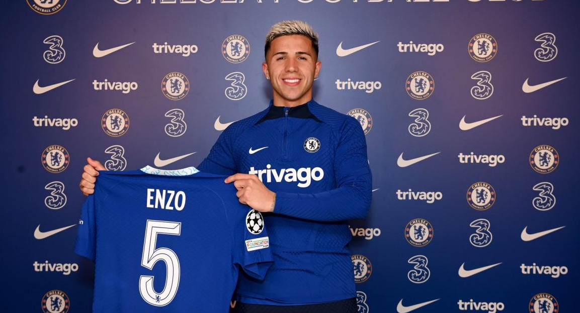 Enzo Fernández, jugador de Chelsea. Foto: Twitter @ChelseaFC