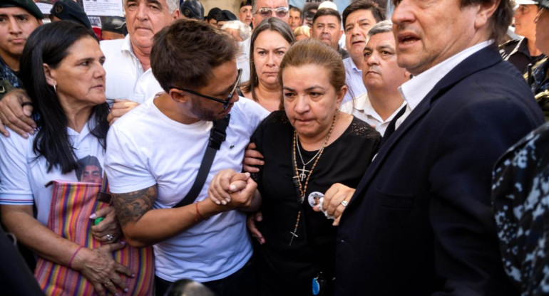 La madre de Fernando Báez Sosa después de la sentencia. Foto: Télam.