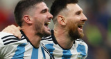 Rodrigo De Paul y Lionel Messi, Selección Argentina. Foto: NA