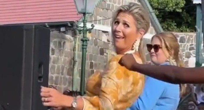 La reina Máxima y su hija bailando_Captura de video