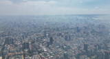 La Ciudad de Buenos Aires afectada por el humo. Foto: Télam