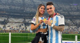 Lautaro Martínez y Agustina Gandolfo en Qatar. Foto: Instagram @agus.gandolfo.