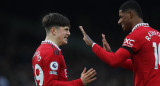 Alejandro Garnacho y Marcus Rashford. Foto: Reuters.