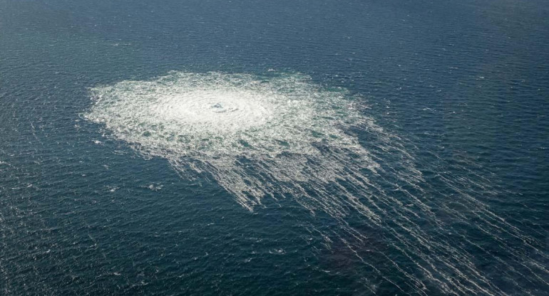 El gasoducto en el mar Báltico. Foto Reuters