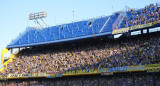 La tribuna clausurada de La Bombonera. Foto: NA.