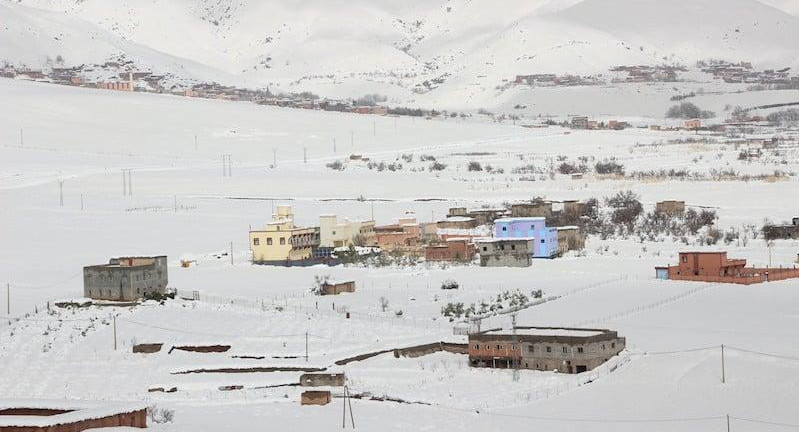 Zonas de gran altitud enfrentan el temporal. Foto: Hespress