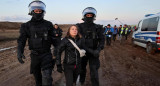 Greta Thunberg en una protesta en Alemania. Foto: REUTERS