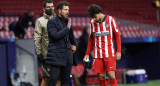 João Félix y Diego Simeone, Atlético Madrid. Foto: REUTERS