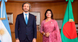 Santiago Cafiero junto a la embajadora de Bangladesh_Télam