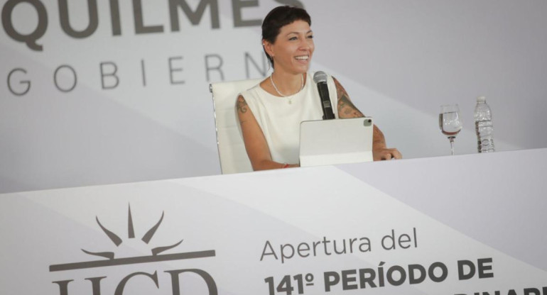 Mayra Mendoza en la apertura de sesiones de Quilmes_Prensa Mayra Mendoza