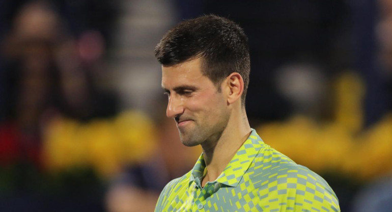 Novak Djokovic en el ATP 500 de Dubai. Foto: REUTERS.