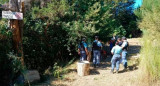 Comunidad mapuche en un terreno en Villa La Angostura. Foto: Gentileza Diario Andino.