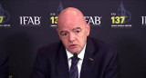 Gianni Infantino en la asamblea 137° entre la FIFA y la IFAB. Foto: captura de pantalla.