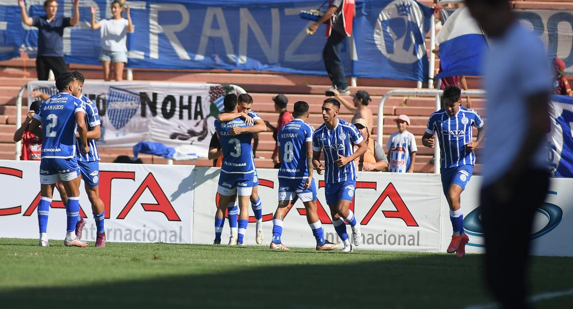 Gol de Tomás Conechny; Godoy Cruz-Racing. Foto: Télam.