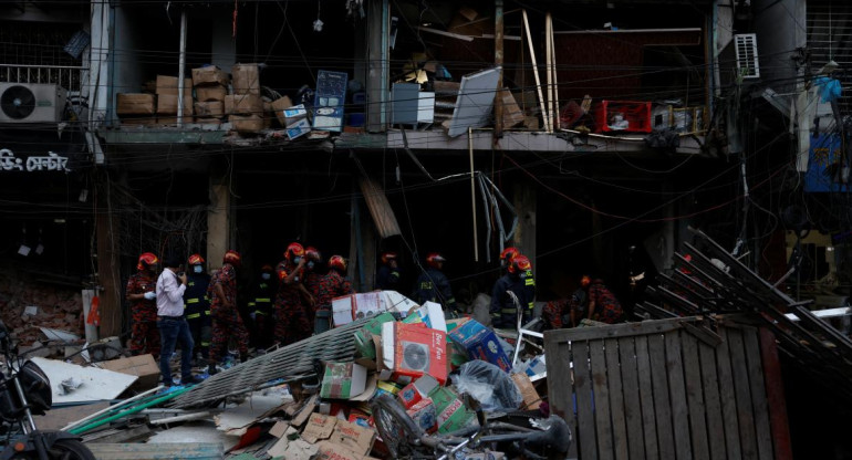 Explosión en Bangladesh. Foto Reuters.