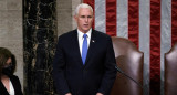 Mike Pence, el día de certificar la presidencia de Biden. Foto: Reuters. 