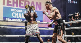 Pelea de Maravilla Martínez ante Jhon Teherán en el Luna Park. Foto: Telam.