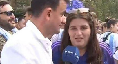 La empleada municipal de Funes que fue despedida por ir a ver a la Selección. Foto: captura de pantalla.