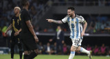 Lionel Messi en el amistoso de la Selección ante Curazao. Foto: EFE.